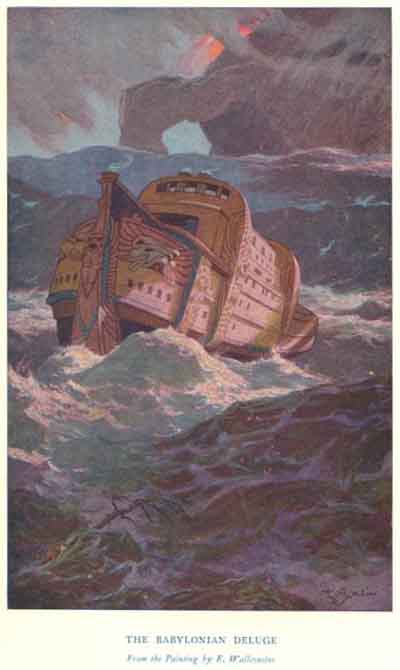 THE BABYLONIAN DELUGE<br> <i>From the Painting by E. Wallcousins</i>.