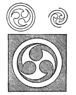 FIGURE 62. <i>The Mitsu Tomoe of the Japanese</i>.<br> (From <i>Internationales Archiv f Ethnographie</i>; Bd. IX (1896), S. 265.)